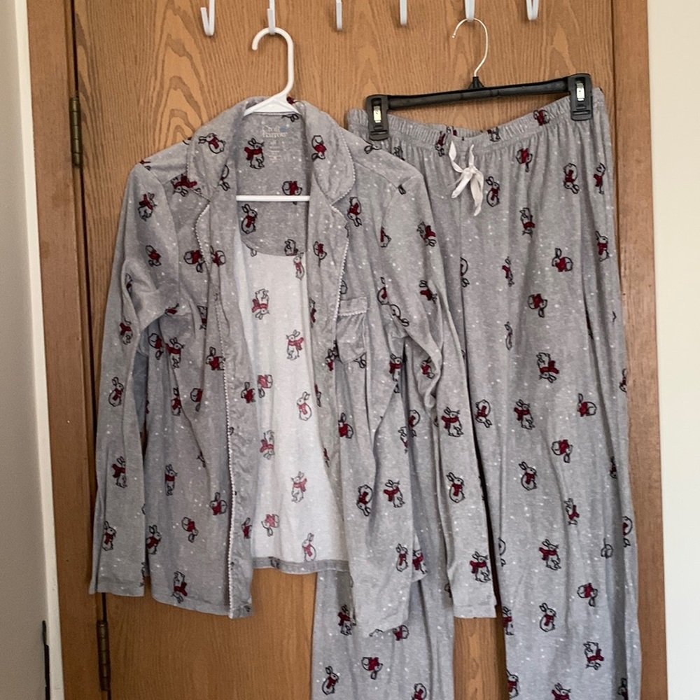 Croft & Barrow Womens Peter Rabbit Fleece Sleepwear Lounge wear Set